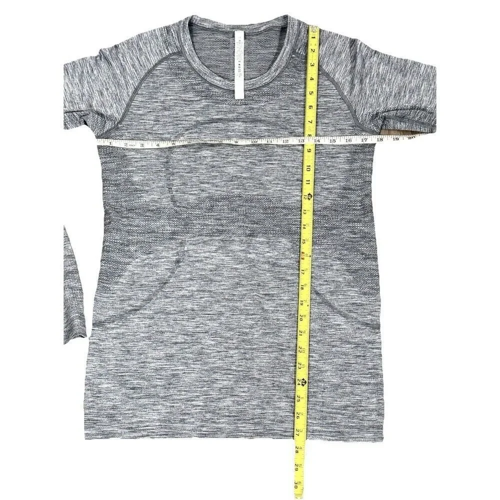 Lululemon Swiftly Tech Long Sleeve Shirt 2.0 Heathered Slate Gray Thumbholes 10
